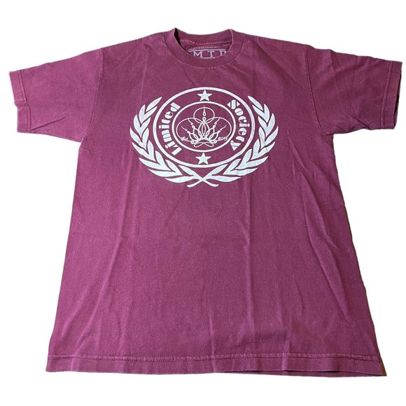 LMTD Limited Society USA Made Cotton Red Short Sleeve T-shirt Men’s Size Medium - Picture 1 of 5